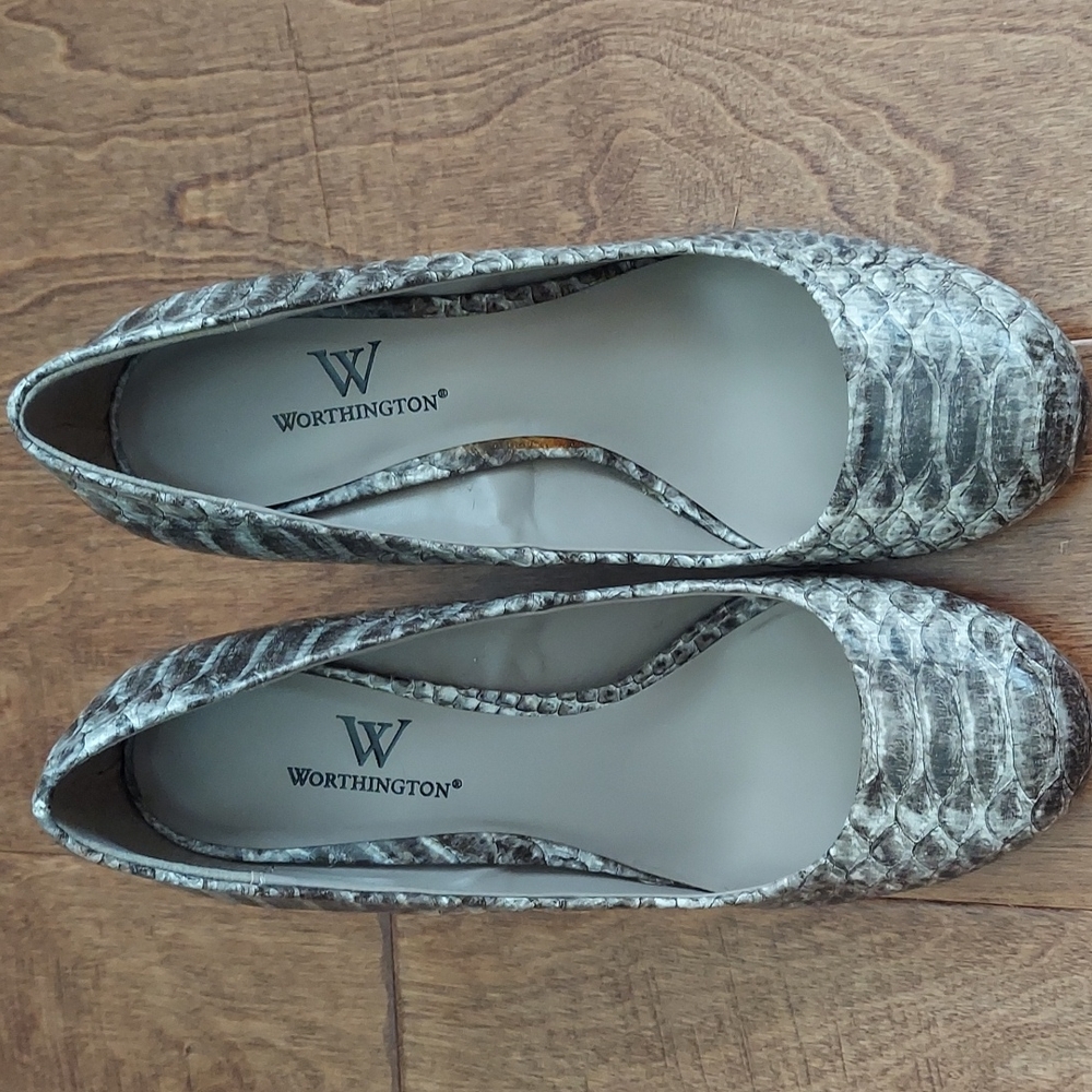 Worthington Snakeprint Wedge Heels